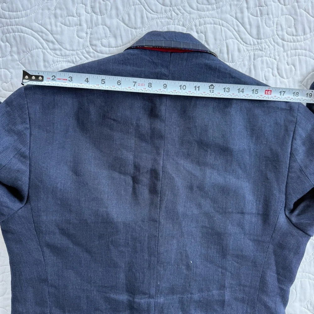 Robert Graham 100% Linen Navy Paisley Lining Detailed Blazer Men's‎ 40 EUC